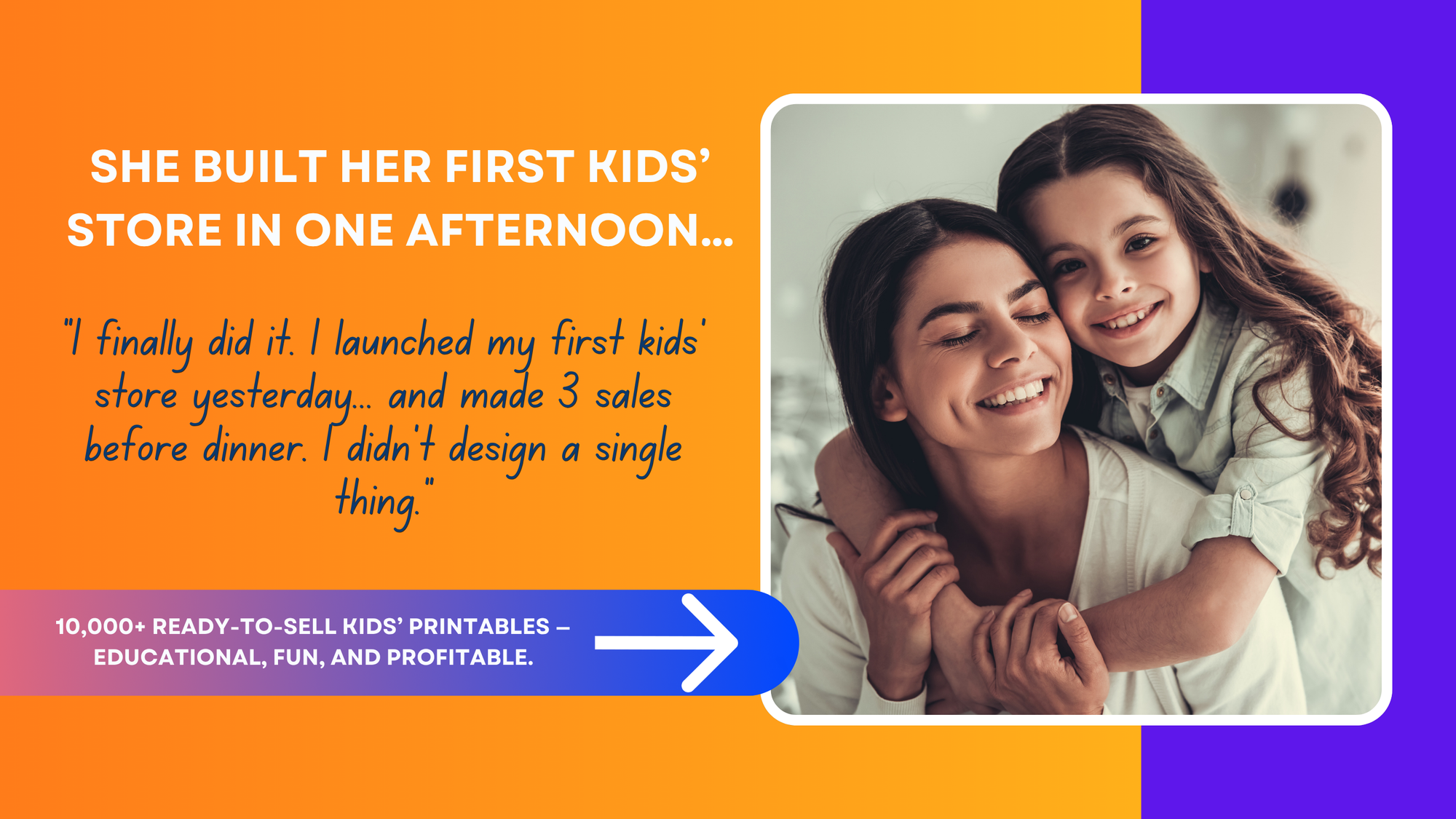 🎨 She Built Her First Kids’ Store in One Afternoon…