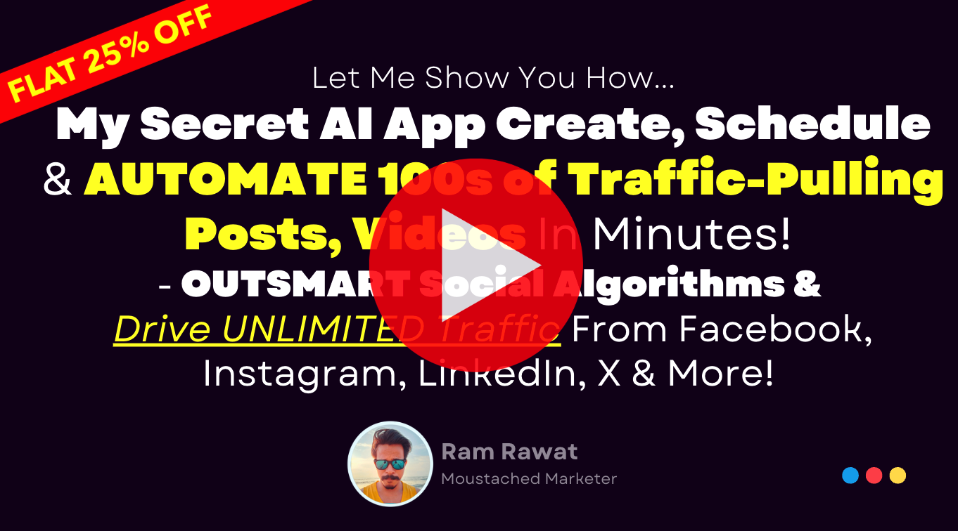 (FLAT 25%) ✅ My AI App + Fail-Proof Social Media Strategy!