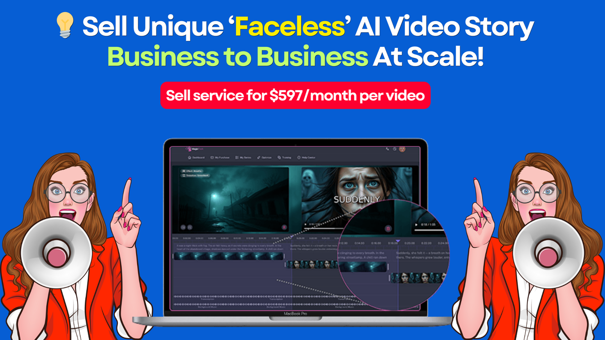 š” Sell Unique āFacelessā AI Video Story Business to Business At Scale