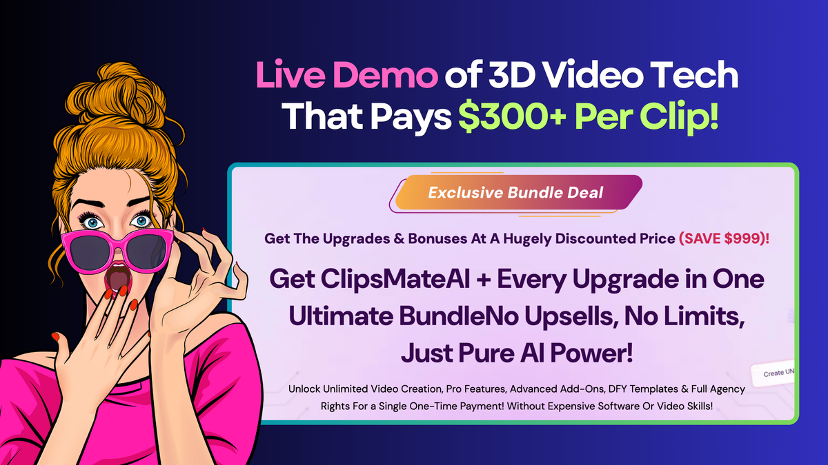 (REMINDER) đ€© Live Demo of 3D Video Tech That Pays $300+ Per Clip