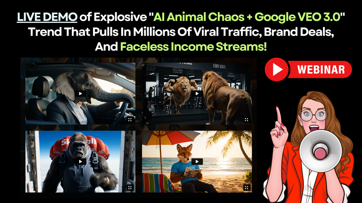 🔥 Watch Me Build “AI Animal Chaos” Videos Live on Monday