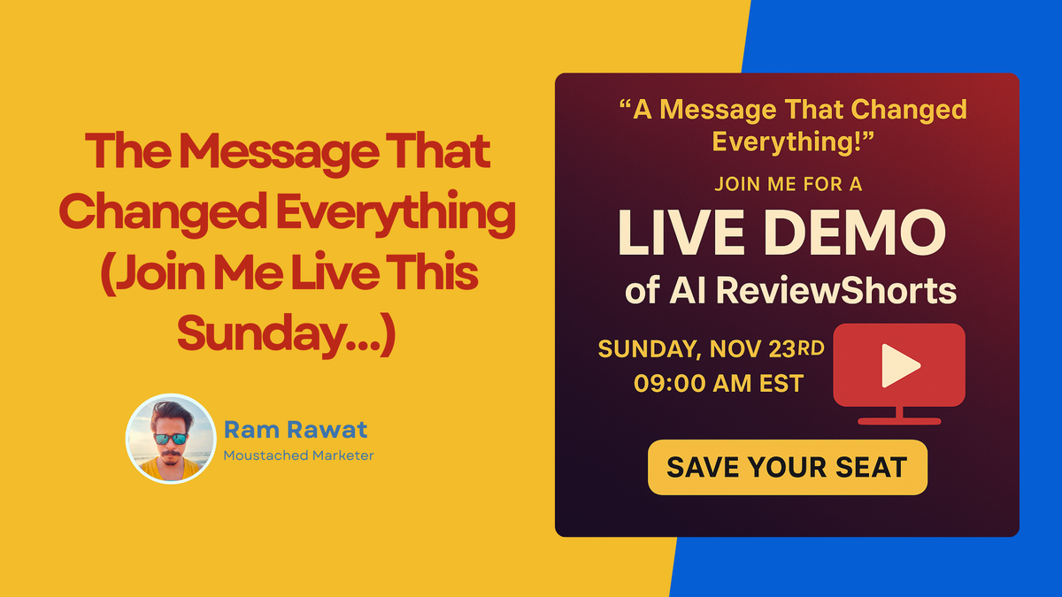 The Message That Changed Everything (Join Me Live This Sunday…)