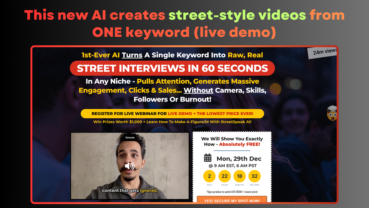 🔥🥵 This new AI creates street-style videos from ONE keyword (LIVE DEMO)