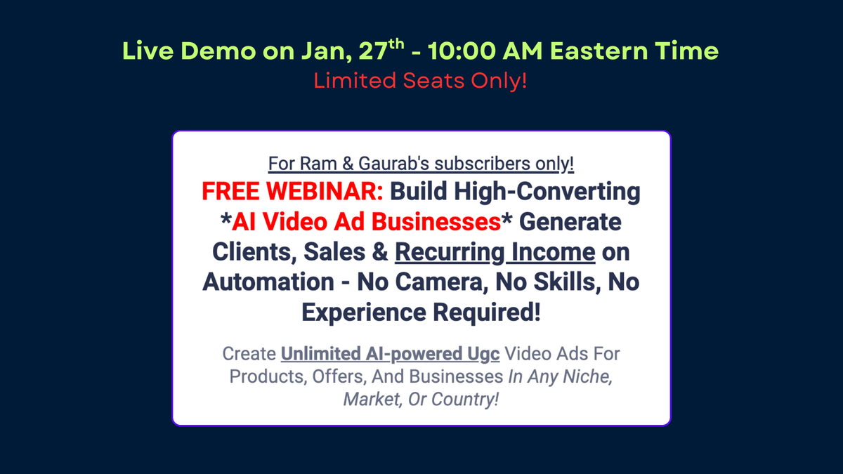 (LIVE DEMO) ▶️ Turn Any URL Into a Video Ad...