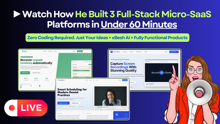 (LIVE WEBINAR) βΆοΈ He built $2M+ SaaS without coding β now showing you how..