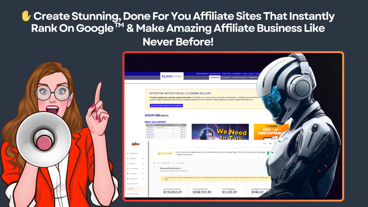 (LIVE NOW) ⚡️ Create Premium ClickBank Affiliate Sites In 3 Simple Steps!