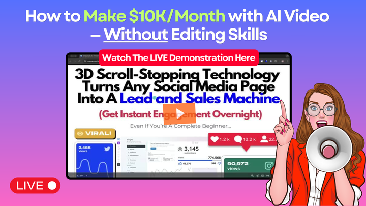 ▶️ How to Make $10K/Month with AI Video — Without Editing Skills