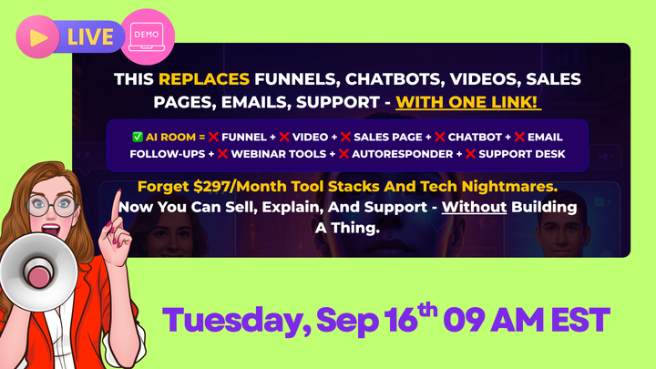 (BETA) See the World’s 1st AI-Selling Room — No Funnels, Real Results!