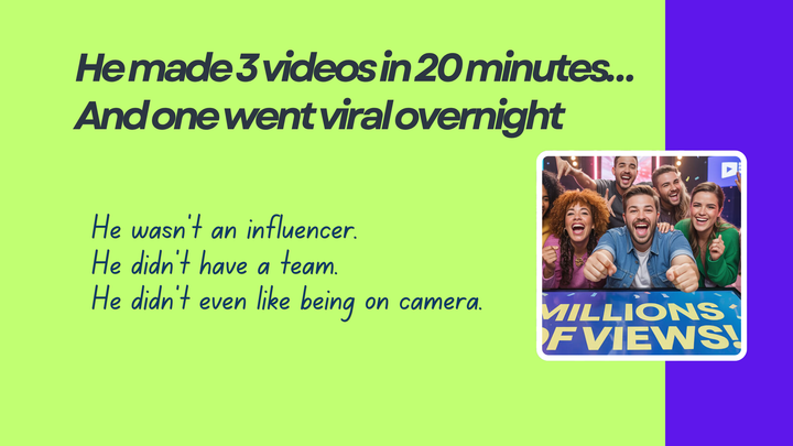 He made 3 videos in 20 minutes… and one went viral overnight