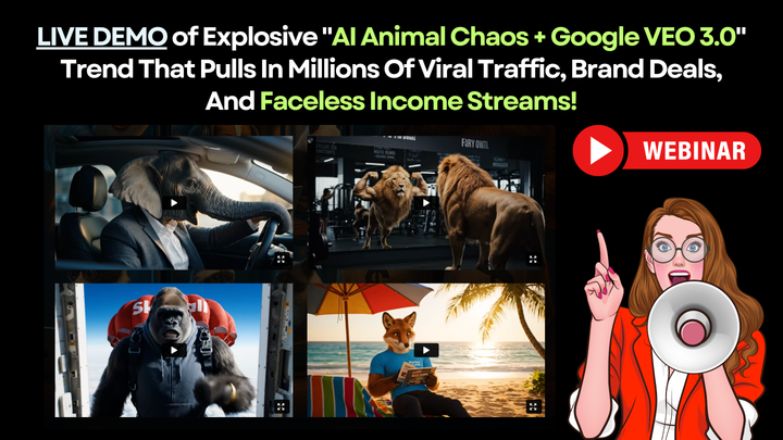 🔥 Watch Me Build “AI Animal Chaos” Videos Live on Monday