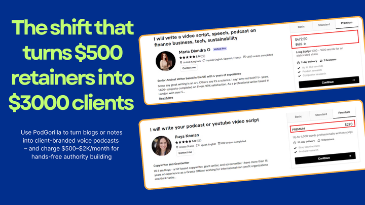 ⚡️ The shift that turns $500 retainers into $3000 clients