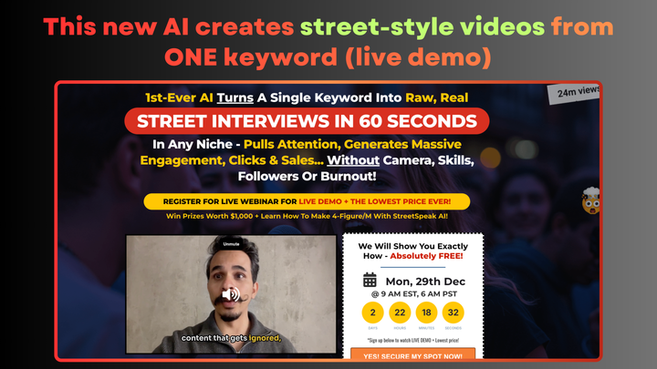 🔥🥵 This new AI creates street-style videos from ONE keyword (LIVE DEMO)