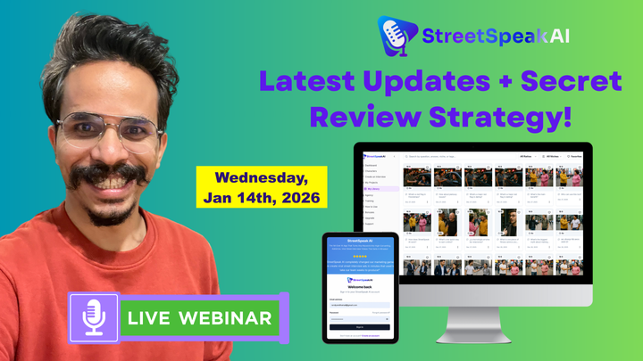 🔔 New StreetSpeak AI Updates + Secret Review Shorts Strategy (Live Masterclass)
